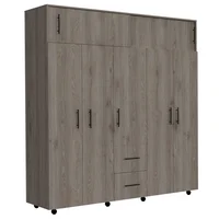 Armario Montevideo 200X206X50cm Gris/Blanco