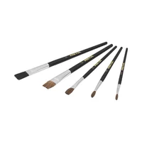 Set 5 Pinceles Extraf Madera Cerda Nat X 6 U