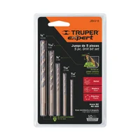 Set 5 Brocas Acero Rápido Metal Madera Plástico X 6 U