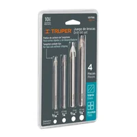 Juego de 4 Brocas Vidrio/Bald 3/16 Pulgadas 3/8 Pulgadas Set X 6 Unidades Truper
