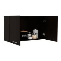 Mueble Aereo Dos Puertas Manchester Wengue 60 X 100 X 33,5