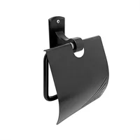 Accesorio Baño Portarollo Negro Noord
