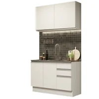 Cocina Integral Madesa Glamy Sin Mesón De Acero Con 120 Cm
