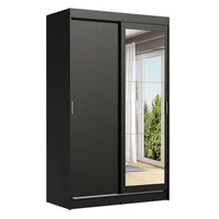 Closet Tokio 218X109X54 2 Puertas Y Espejo Negro