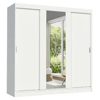Closet Reno 205X180X54 3 Puertas Y Espejo Blanco