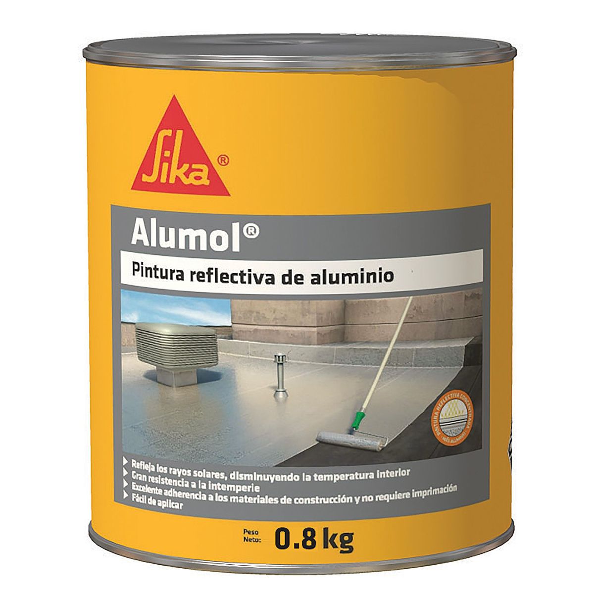 SIKA - Sika Alumol Pintura Para Protección De Cubiertas 0.8kg