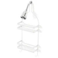 Champucera para Ducha Plastificado Blanco 10X22X65Cm