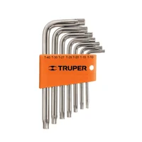 Juego de 7 Llaves Torx Cortas, Incluye Estuche Organizador x 6 Unidades