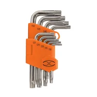 Juego de 9 Llaves Torx, Incluye Estuche Organizador x 6 Unidades