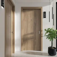 Kit Puerta De Acceso Madera 100x235cm Castano