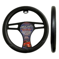 Cubre Volante Cuero Negro Con Borde