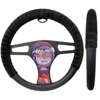Cubre Volante Comf Grip Cuero Negro