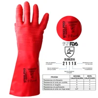 Paquete Por 12 Unidades Guante Látex Manipulación Pescado 13" Talla 8 Steel
