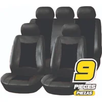 Cubre Asientos Charles Lux 9 Piezas Negro