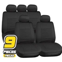 Cubre Asientos Bali Full Negro 9 Piezas