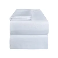 Juego Sabana King Microfibra Embozada Blanca