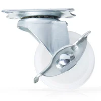Rodachina Plastica Blanca Con Freno 35 Kg Ø 50 Mm