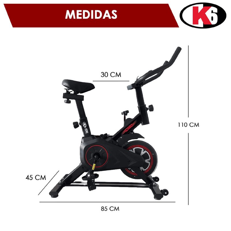 Bicicleta Estática Spinning Banda 16Kg Ícaro K6