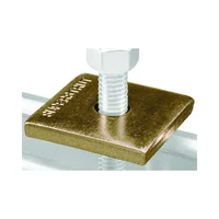 Arandela Cuadrada SuperStrut para Conduit Metálico en Acero Galvanizado Dorado