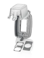Tapa Exterior Intemperie Vertical Leviton 5980-Ucl con Placas Adaptadoras