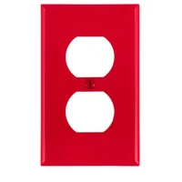Tapa de Pared Roja Leviton 80703-R para Toma Doble
