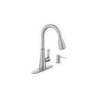 Grifo Monocomando con Rociador Replegable Resistente Manchas Acero Inoxidable