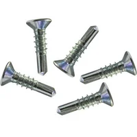 Tornillo Lamina Cabeza Plana Punta Broca Zinc # 7 X 1" (5U)