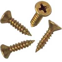 Tornillo Madera Cabeza Plana # 6 X 5/8" Bronce (4U)