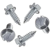 Tornillo Lamina Hexagonal Ranura+Arandela Zinc # 10 X 2" (5U)