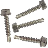 Tornillo Hexagonal Punta Broca Inox. # 12 X 2" (4U)