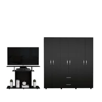 Combo Habitación Zafi Closet + Mesa TV