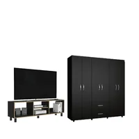 Combo Habitación Akiles Closet + Mesa TV