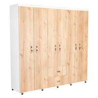 Closet Bariloche 200X200X50 Rta Blanco Madera natural