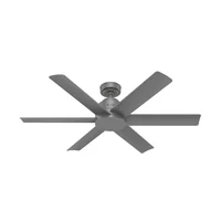 Ventilador De Techo Decorativo Sin Luz 6 Aspas 5628 CFM Plateado Hunter Fan