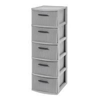 Cajonero Organizador 5 Niveles Gris tipo Crochet Multiusos Mq