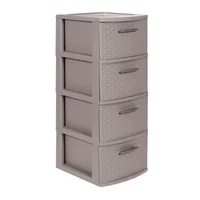 Cajonero Organizador 4 Niveles Taupe tipo Rattan Mq