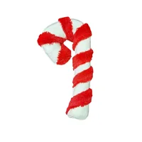 Cojín Decorativo Baston Caramelo Navideño - Blanco