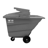 Contenedor Con Ruedas Plástica 1525L Gris Con Tapa Practiwagon
