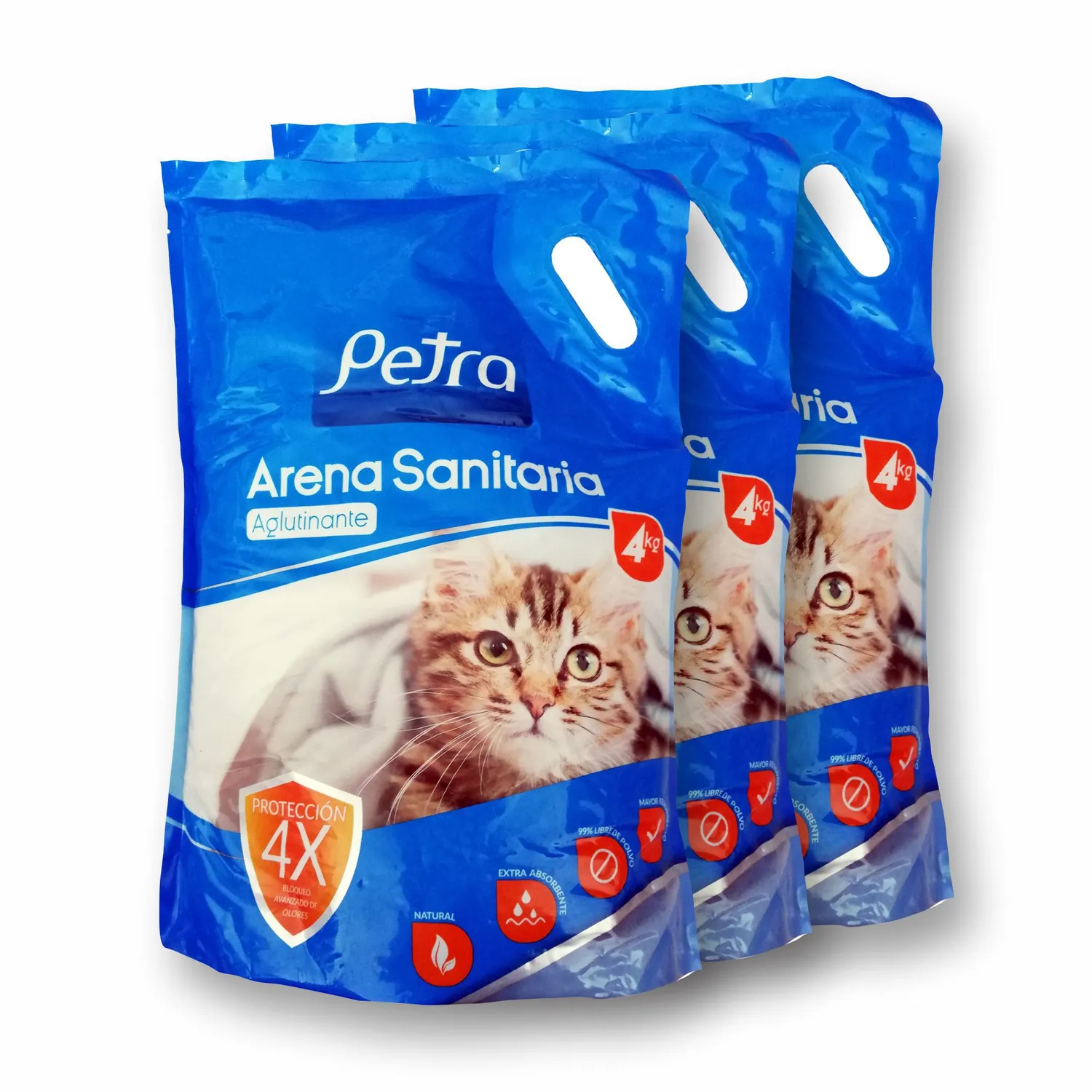 Precio Especial Arena Sanitaria Gato 4kg x3 Unidades