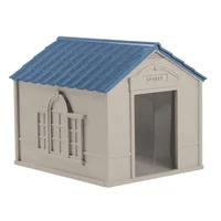 Casa Para Perros De Resina 35x27x35pulg Grande Gris