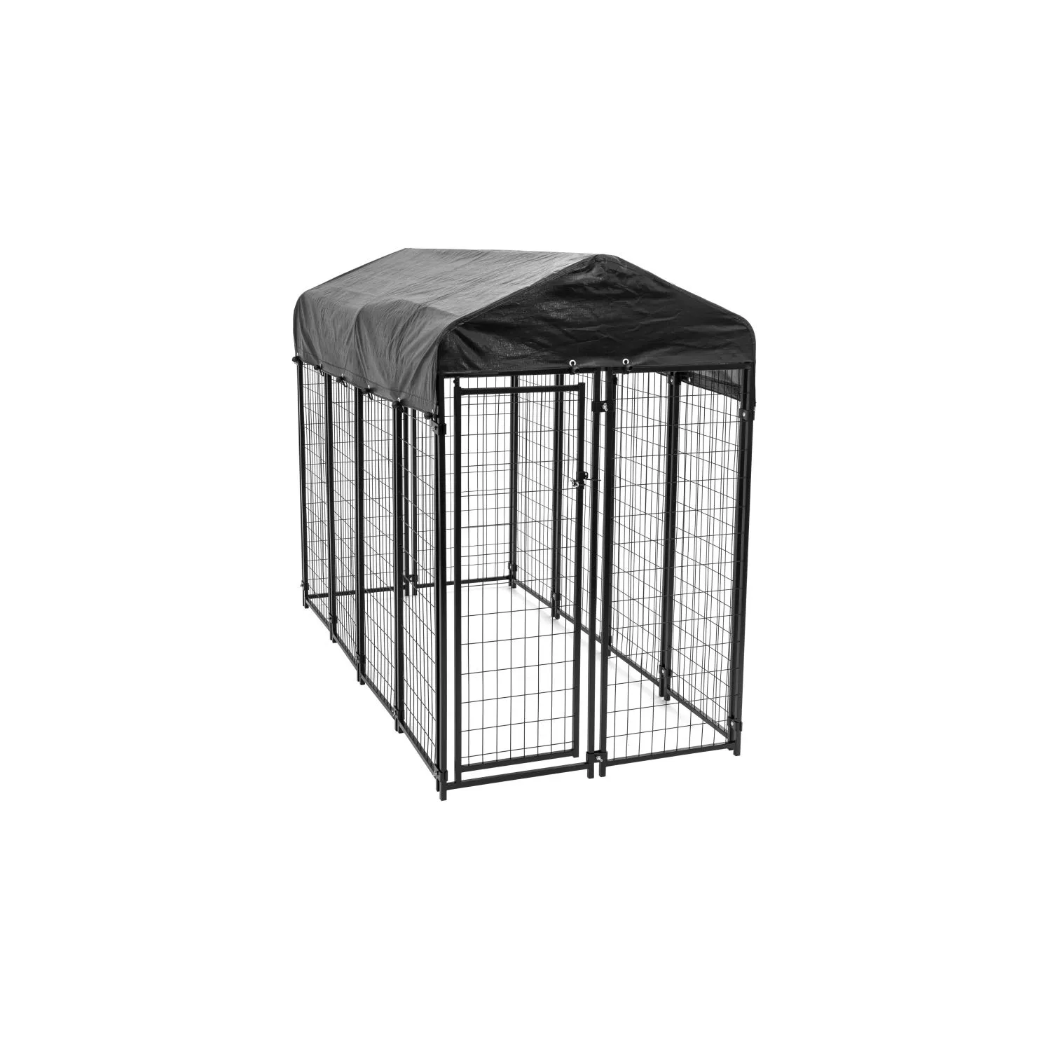 Caseta Para Perros Alambre 1.81x1.21x2.43M Grande Negro