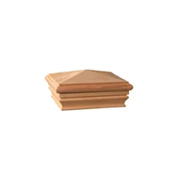 Tapa Piramidal de Cedro 15.24 X 15.24 cm para Poste