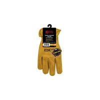 Guantes de Cuero Kinco XL para Hombre con Pulgar Keystone y Puño Elástico Fruncido