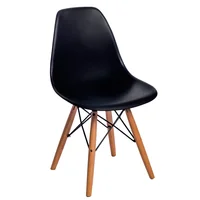 Set 4 Sillas Eames Eiffel Moderna Negro