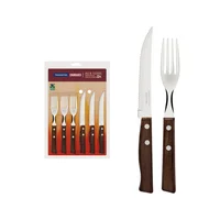 Juego de Cubiertos Asado Tramontina Acero de 12 Piezas c/u Set X 8 Unidades