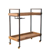 Carro Bar Acero y Melamina 88X80X38