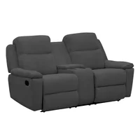Reclinable 2 Puestos Cons Marsella 80X180X100 Tela Gris Plomo