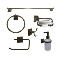 Juego de Accesorios para Baño 6 Piezas Bronce Antiguo Vintage