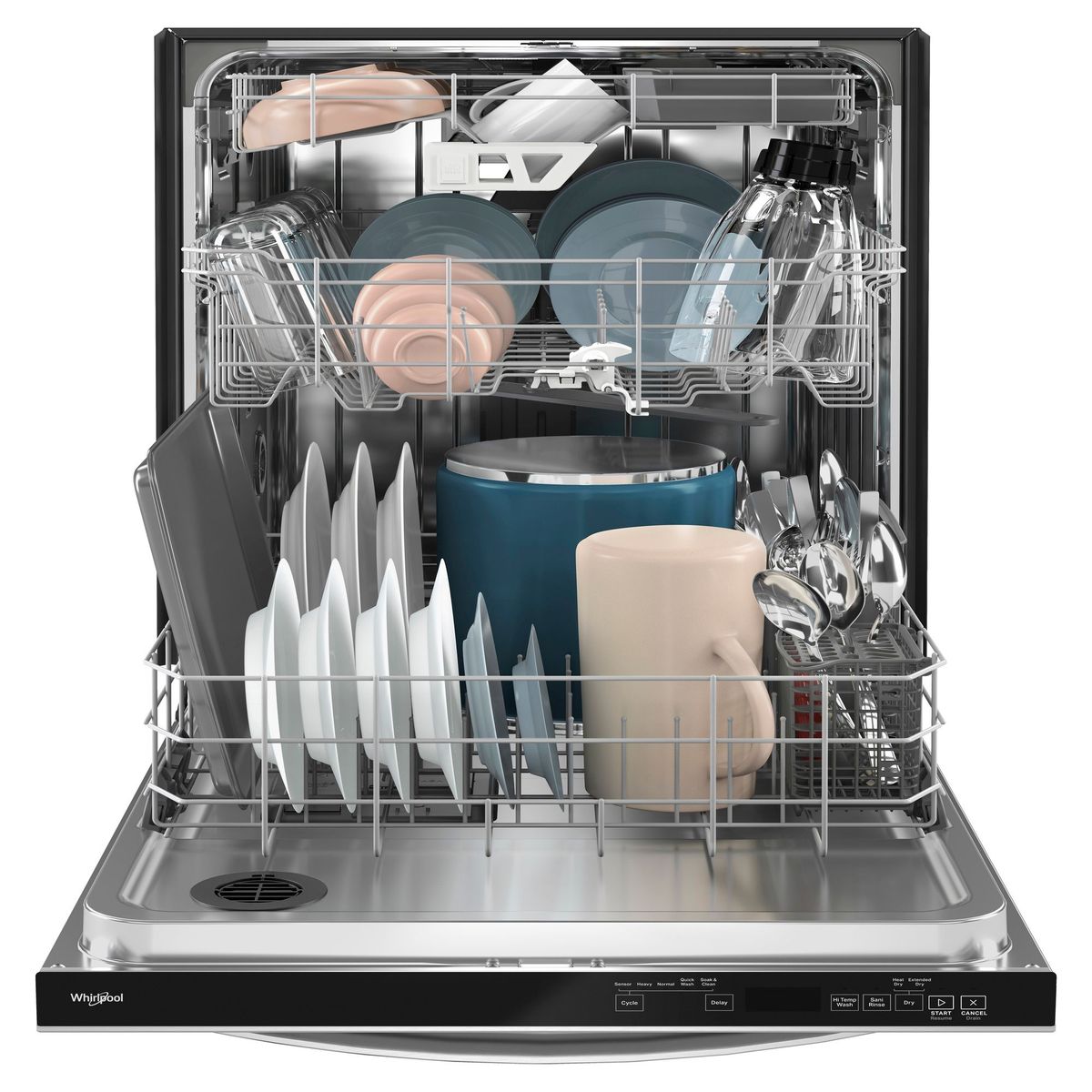 WHIRLPOOL - Lavaplatos Whirlpool 15 Servicios Wdt970sakz Gris Metalico