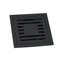 Rejilla de Piso Cuadrada de Lujo Negro Mate 10x10cm